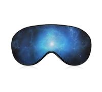 Blaue Galaxie-Augenmaske, seitliche Schlafmaske, leichte Augenbinde, Schlafmaske, Nasenpolster und Gummiband für Kinder, Frauen und Männer