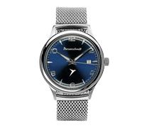 Blaue Kabinenroller-Uhr, Milanaiseband.