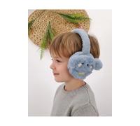 Blaue Plüsch-Winter-Ohrenschützer für Jungen - flauschige Welpen-Ohrenwärmer für Kinder