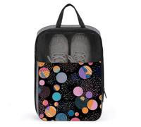 Blaue und schwarze Kreise Schuhbeutel Schuhbeutel für Reisen, wasserdichte Schuhtasche, Schuhaufbewahrung, Organizer mit Reißverschluss und Griff, Sneaker-Tasche, Schuhbeutel, Stil, Einheitsgröße,