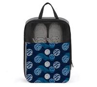 Blaue Volleyball-Schuhtasche Schuhbeutel für Reisen, wasserdichte Schuhtasche, Schuhaufbewahrung, Organizer mit Reißverschluss und Griff, Sneaker-Tasche, Schuhbeutel, Stil, Einheitsgröße, Schuhbeutel
