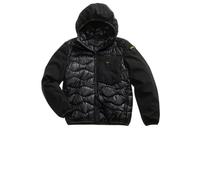 Blauer Usa Daunenjacke mit Label-Patch Modell 'ALBERT' in Black, Größe M