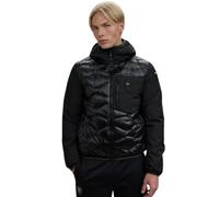 Blauer Usa Daunenjacke mit Label-Patch Modell 'ALBERT' in Black, Größe XL