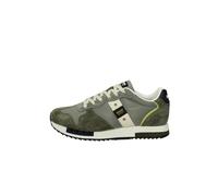 Blauer Herren-Sneakers Militär/Grau S5QUEENS01/NUB Sportschuhe Grün Grau mit 3 cm hoher Sohle sportlich, grün, 42 EU