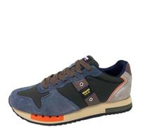 Blauer Queens Herren-Sneakers aus zweifarbigem Leinen, Color Navy Military Size 40, 43 EU