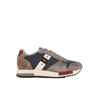 Blauer Herrenschuhe QUEENS01 Sneaker Wildleder marineblau mit Schnürsenkeln Größe 41