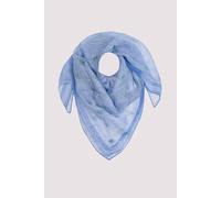 Seidentuch TOMMY HILFIGER "TH SCRIPT MONOGRAM LINEN SQUARE", Damen, blau spell, Obermaterial: 100% Leinen, Modetücher (50452632-0) blau spell