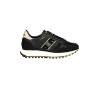 Blauer Schwarze Leder Damen Sneaker EU 37