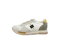 Blauer Sneaker Leder/Textil Weiß/Beige - 44