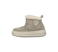 Blauer Stiefelette Veloursleder Taupe Warmfutter - 37