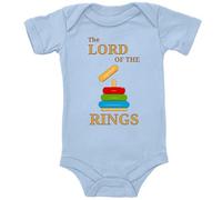 Blauer-Storch Baby Body in Hellblau Lord Of The Rings Herr der Ringe Spruch zur Geburt oder Geburtstag für Kleinkind Kurzarm Bio Baumwolle