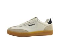 Blauer S5grant03 Sneakers mit Lederschnürsenkel für Herren, Beige/Schwarz, 42