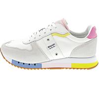 Blauer Sneaker Melrose02 USA mit Kontrastdetails und Wechselschnür Weiß Größe 41