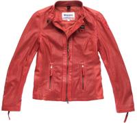 Blauer USA Miller Perforierte Damen Lederjacke, rot, Größe S