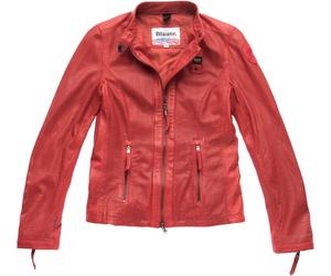 Blauer USA Miller Perforierte Damen Lederjacke, rot, Größe S