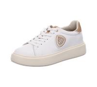 Blauer Sneakers Platform aus Kunstleder, White Nude, 41 EU
