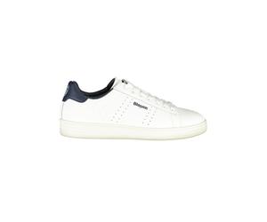 Blauer Weiße Leder Herren Sneaker EU45