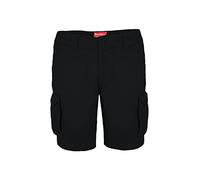 BlauerHafen Herren Cargo Shorts 100% Baumwolle Combat Kurz Hose Normale Passform Bermuda (W38 (Taille: 99-101cm), Schwarz)