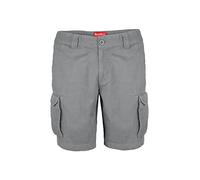 BlauerHafen Herren Cargo Shorts 100% Baumwolle Combat Kurz Hose Normale Passform Bermuda (W42 (Taille: 109-111cm), Hellgrau)