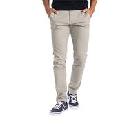 BlauerHafen Herren Chino Hose Casual Chinohose Baumwolle Freizeithose Arbeitshose Stretch Outdoorhose Pants Trousers Essentials Herren Legere Stretch-Chinohose in sportlicher (32W / 32L, Stone)
