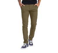 BlauerHafen Herren Chino Hose Casual Chinohose Baumwolle Freizeithose Arbeitshose Stretch Outdoorhose Pants Trousers Essentials Herren Legere Stretch-Chinohose in sportlicher (30W / 30L, Khaki)