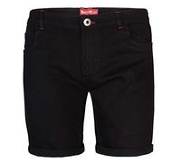 BlauerHafen Herren Designer Jeans Shorts Stretch Kurze Hose Super Flex Slim Fit Sommer Denim Half Pants Casual Bermuda (W40 (Taille: 104-106cm), Schwarz)