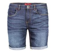 BlauerHafen Herren Designer Jeans Shorts Stretch Kurze Hose Super Flex Slim Fit Sommer Denim Half Pants Casual Bermuda (W30 (Taille: 79-81cm), Dunkelblau)