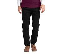 BlauerHafen Herren Formale Hose Karo-Muster Slim-fit Wrinkle-Resistant Flat-Front Retro Vintage Tailored Fit Smart Office Business Suit Chino Pant (Schwarz, 32W / 30L)