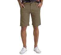 BlauerHafen Herren Sommer Chinoshorts Schlanke Passform 9" Klassische Baumwolle Lässiges Golf Strand Jogger Essential Halbe Hose Alle Taillengröße 30-40 (Khaki, 36W)