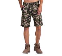 BlauerHafen Neue Herren Army Cargo Shorts 100% Baumwolle 6 Pockets Summer Bermuda Shorts (Olive Camouflage, 38)