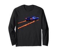 Blaues exotisches Auto Feuerwehr Rennwagen Turbo Race Kinder Jungen Langarmshirt