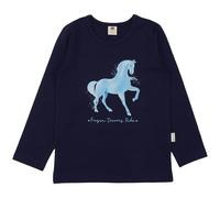 Blaues Langarmshirt mit Pferde-Motiv 104