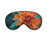 Blaugrün und Blume Schlafmaske Augenmaske Augenmasken für Schlaf Schlafmasken für Damen Herren Reise Augenmaske Verstellbare Schlafmaske Schlafmaske Verdunkelung Niedliche Schlafmaske