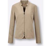 Jackenblazer CREATION L PREMIUM "Lyocell-Leinen-Blazer", Damen, Gr. 50, beige, 90% Lyocell, 10% Leinen, Blazer (27374622-50) beige