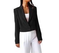 Blazer Damen GrüN - Lässiger Langarm-Reversknopf für Damen, lockerer Arbeits-Büro- Mantel Wildlederoptik Damen