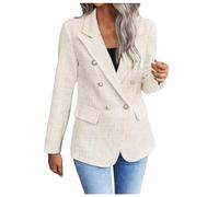 Blazer Damen Sportlich, Jackett Casual Frühling Sweatblazer, Freizeit Basic Blaser Jacke Kurzblazer Damen Festlich Regular Fit Open Front Einfarbig Anzüge Für Damen Blazer Sportlich Elegant