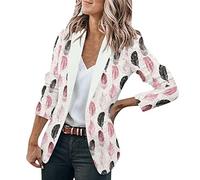 Blazer Damen Sportlich Weste Mantel Lässige Offene Vorderseite Ärmellos Sommerjacke Arbeitsbüro Jacken Freizeit Business Jacke Cardigan Business Dünn Kurzblazer Anzugjacke