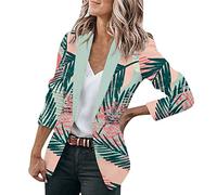 Blazer Damen Sportlich Weste Mantel Lässige Offene Vorderseite Ärmellos Sommerjacke Arbeitsbüro Jacken Freizeit Business Jacke Cardigan Business Dünn Kurzblazer Anzugjacke