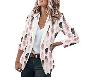 Blazer Damen Sportlich Weste Mantel Lässige Offene Vorderseite Ärmellos Sommerjacke Arbeitsbüro Jacken Freizeit Business Jacke Cardigan Business Dünn Kurzblazer Anzugjacke