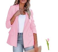 Blazer für Damen, Business, Freizeit, langärmelig, Button-Down-Blazer, Jacke, Revers, Business-Anzug, Jacke, Sommerblazer