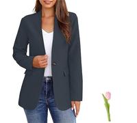 Blazer für Damen, Business, Freizeit, langärmelig, Button-Down-Blazer, Jacke, Revers, Business-Anzug, Jacke, Sommerblazer