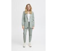 Kurzblazer ICHI "Kurzblazer IHKate" Gr. S, blau (ether), Damen, Obermaterial: 70% Polyester PES. 28% Viskose LENZING ECOVERO CV LenzEcov. 2% Elasthan EL., Blazer (74692650-S) ether