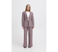 Blusenblazer ICHI "Blazer IHKATE", Damen, Gr. S, pink (pink berry bouclé), Obermaterial: 84% Polyester PES. 16% Baumwolle CO., Blazer Blusenblazer (42779653-S) pink berry bouclé