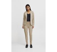 Blusenblazer ICHI "Blazer IHRUTI", Damen, Gr. M, blau (doeskin), Obermaterial: 68% Viskose CV. 25% Polyamid PA. 5% Polyester PES. 2% Elasthan EL., Blazer Blusenblazer (45706130-M) doeskin