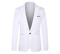 Blazer Jacke Herren Arbeitsblazer Herren Formaler Blazer Business Blazer Eleganter Blazer Plus Size Herren Blazer Comfy Blazer Warmer Blazer Gant Blazer Herren Anzüge Outdoor Weiß M