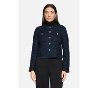 Jackenblazer BETTY BARCLAY "Damen langarm", Damen, Gr. 46, dunkelblau, Bouclé, Obermaterial: 60% Baumwolle, 38% Polyester, 2% Polyester, Basic, normal normal, Rundhals, Blazer (76094065-46) dunkelblau