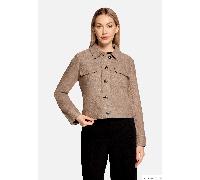 Blazer-Jacke mit aufgesetzten Taschen beige 48