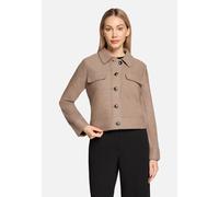 Blazer-Jacke mit aufgesetzten Taschen beige Damen