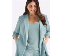 Sheego Blazer mit Nadelstreifen und 3/4-Arm 44 kalkmint-ecru-gestreift