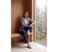 Kurzblazer CECIL, Damen, Gr. M (40), grau (cashmere beige), Cord, 92% Polyester, 6% Viskose, 2% Elasthan, bedruckt, regular fit normal, V-Ausschnitt, abgesteppt, Blazer Kurzblazer, mit Reverskragen (5